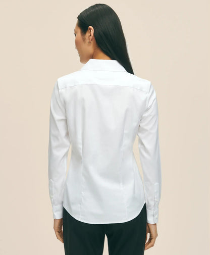 Fitted Non-Iron Stretch Supima® Cotton Dress Shirt | Brooks Brothers sale