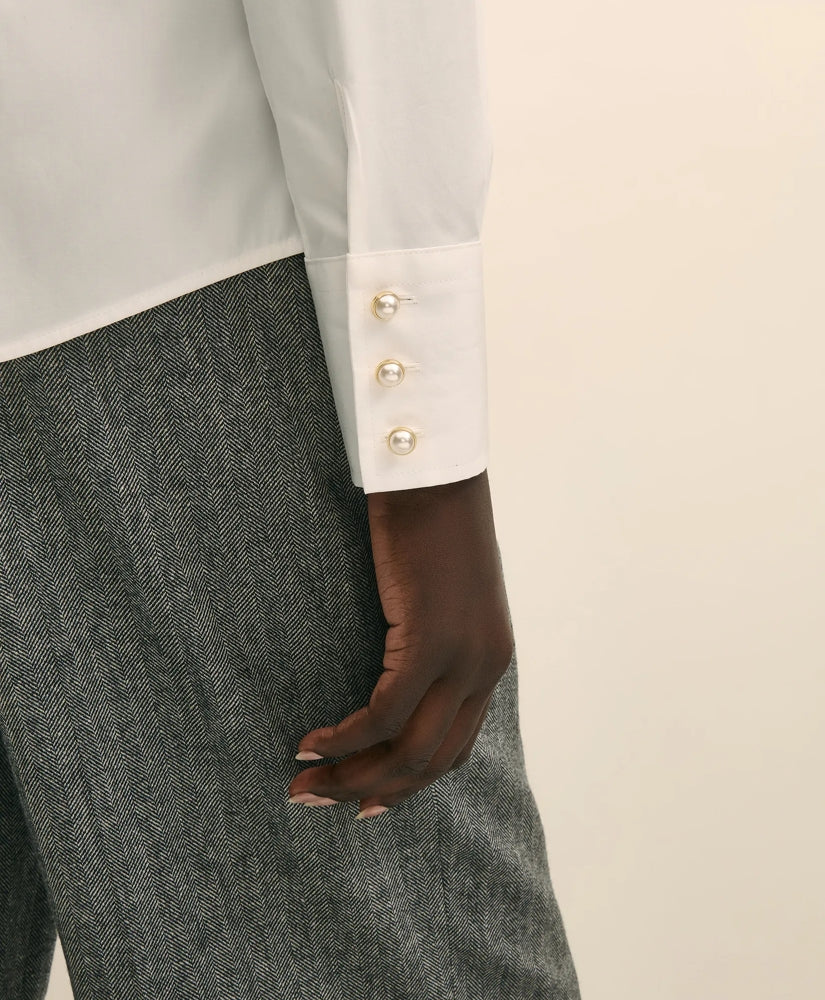 Fitted Supima® Cotton Open Notch Collar, Dress Shirt | Brooks Brothers sale