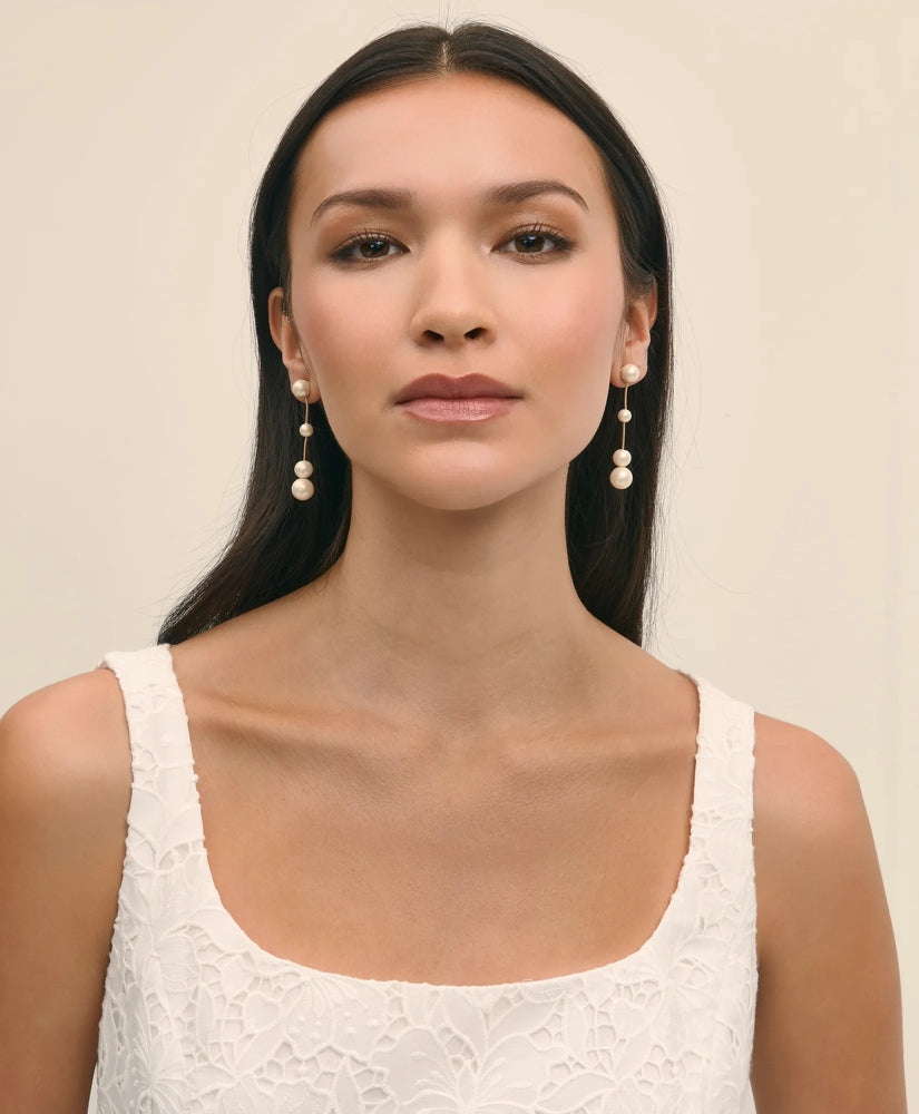 Floating Faux-Pearl Drop Earrings | Brooks Brothers on sale
