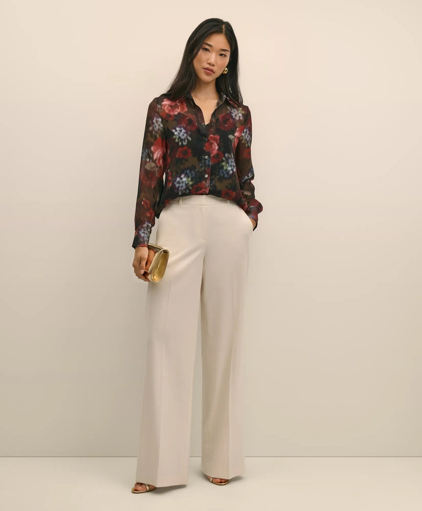 Floral Print Sheer Blouse with Camisole | Brooks Brothers sale
