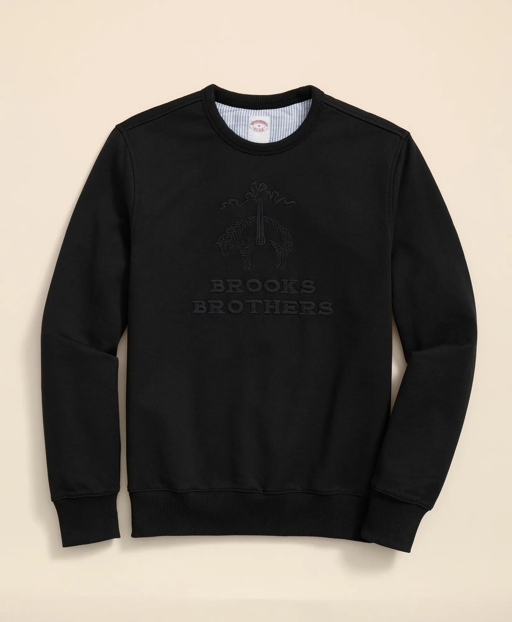 French Terry Emblem Sweatshirt | Brooks Brothers for sale