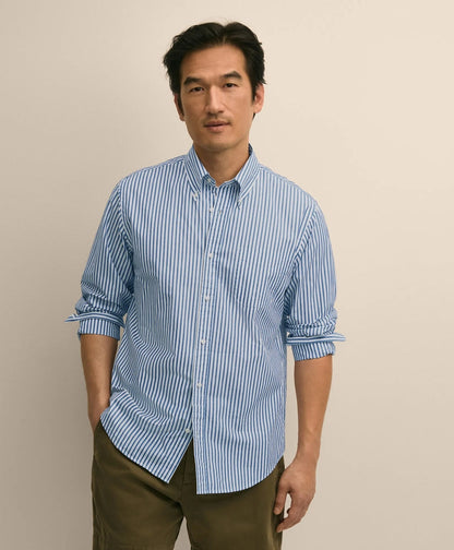 Friday Shirt, Poplin Butcher Striped | Brooks Brothers discount - US 7442