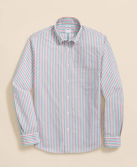 Friday Shirt, Poplin Holiday Stripe | Brooks Brothers discount