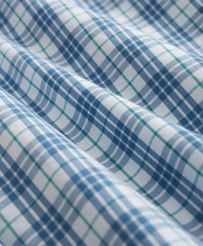 Friday Shirt, Poplin Short-Sleeve Grid Checks | Brooks Brothers online shop