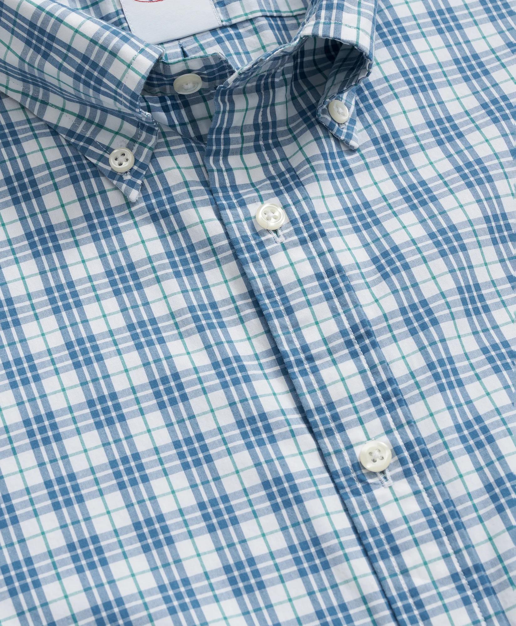 Friday Shirt, Poplin Short-Sleeve Grid Checks | Brooks Brothers online shop