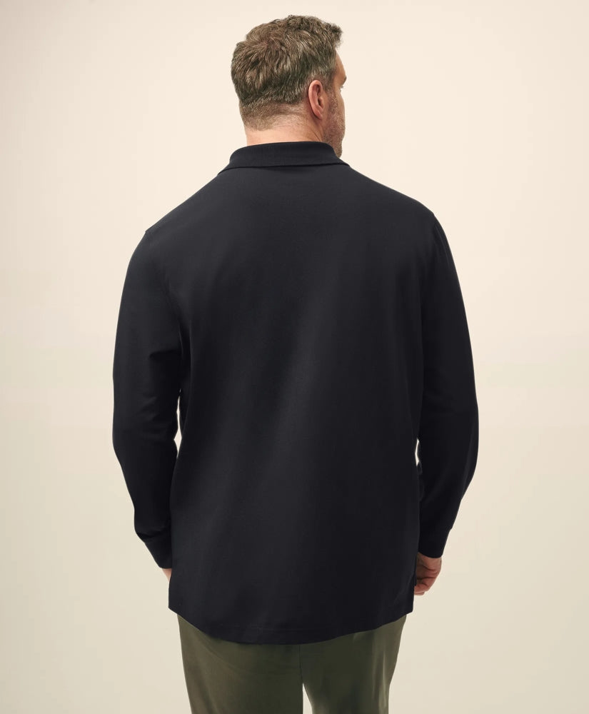 Golden Fleece® Big & Tall Stretch Supima® Long-Sleeve Polo Shirt | Brooks Brothers online shop