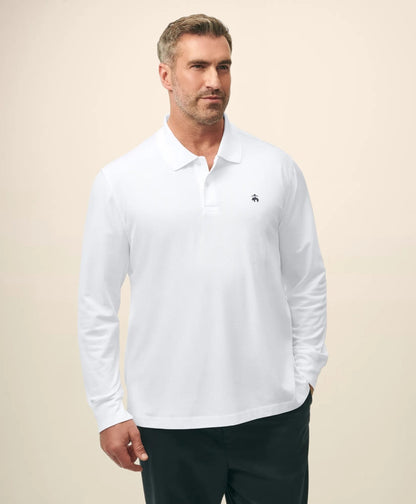Golden Fleece® Big & Tall Stretch Supima® Long-Sleeve Polo Shirt | Brooks Brothers online shop - US 7122