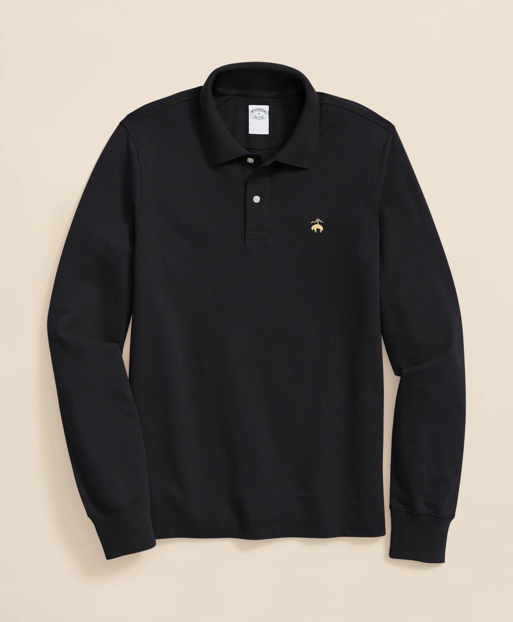 Golden Fleece® Stretch Supima® Long-Sleeve Polo Shirt | Brooks Brothers discount