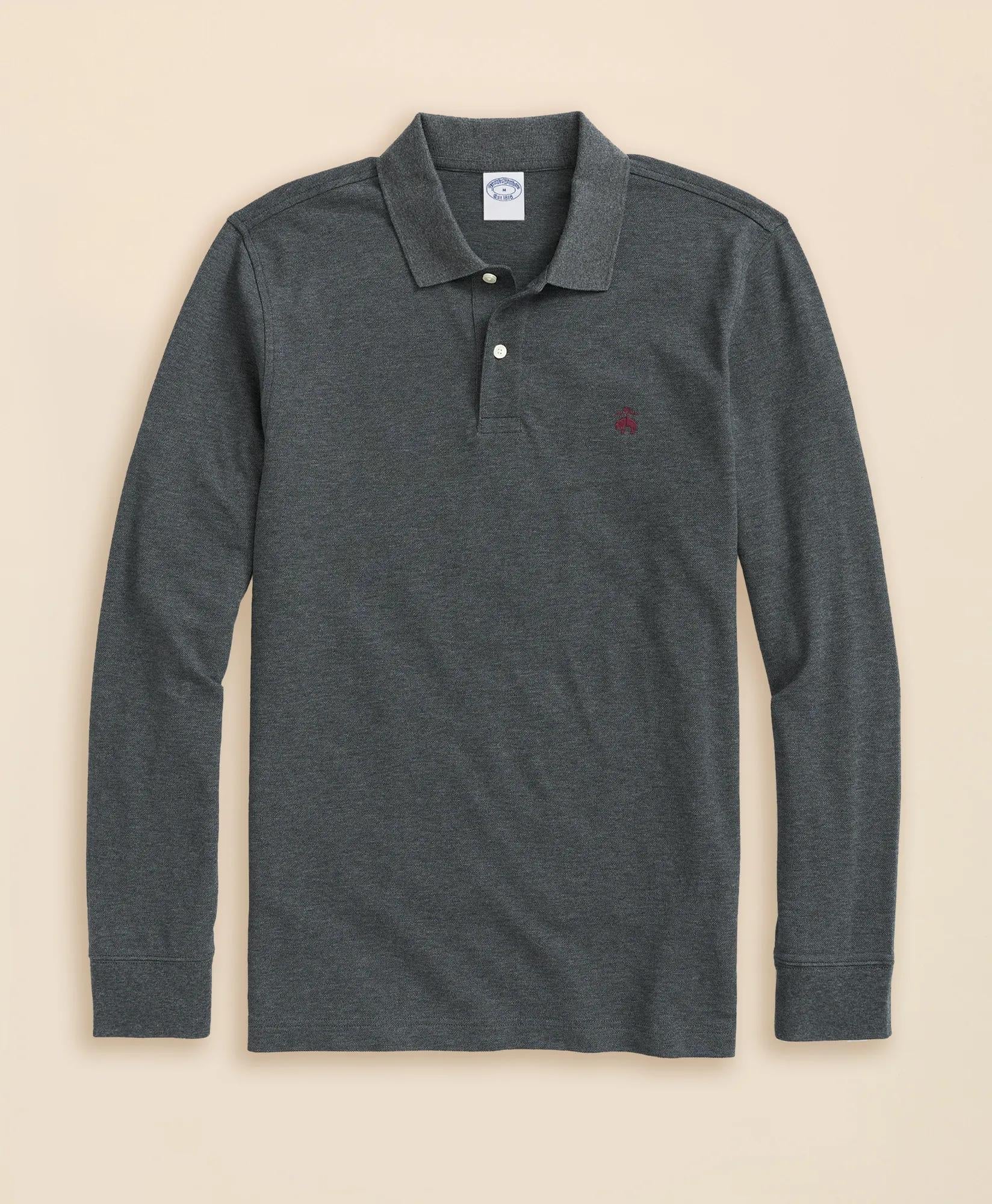 Golden Fleece® Stretch Supima® Long-Sleeve Polo Shirt | Brooks Brothers sale