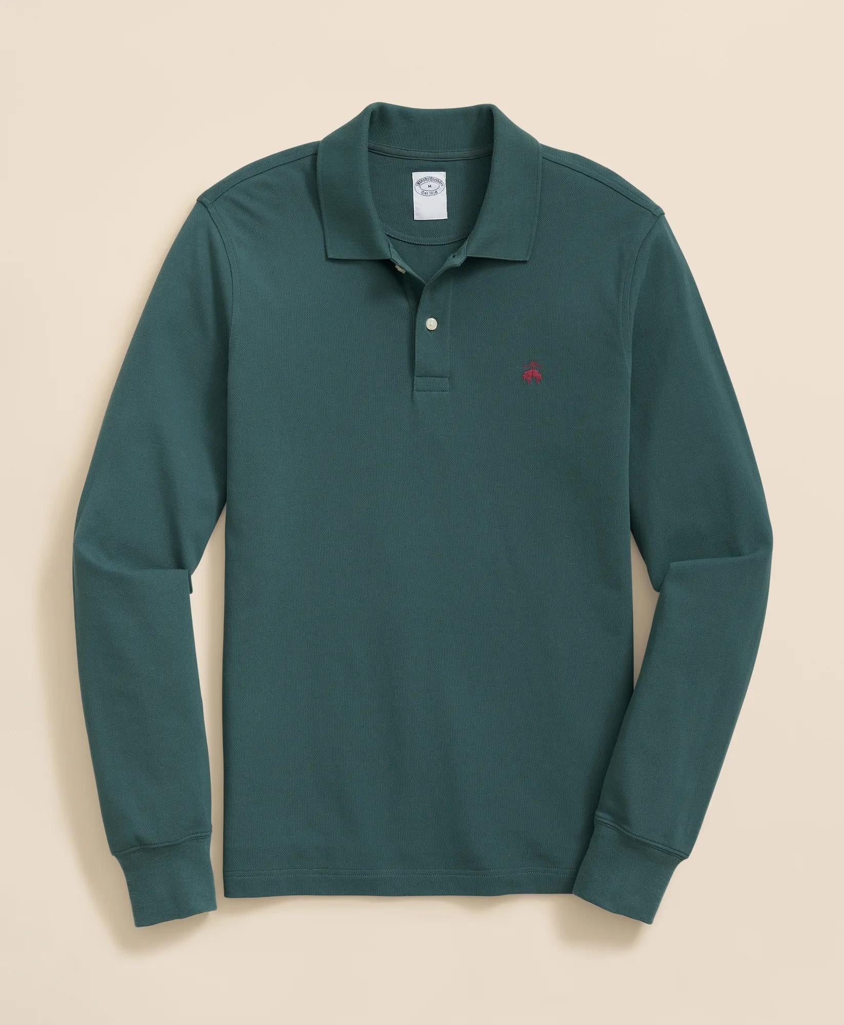 Golden Fleece® Stretch Supima® Long-Sleeve Polo Shirt | Brooks Brothers on sale