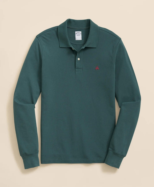 Golden Fleece® Stretch Supima® Long-Sleeve Polo Shirt | Brooks Brothers on sale