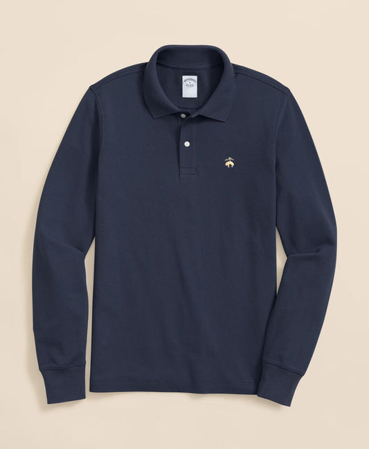 Golden Fleece® Stretch Supima® Long-Sleeve Polo Shirt | Brooks Brothers online shop