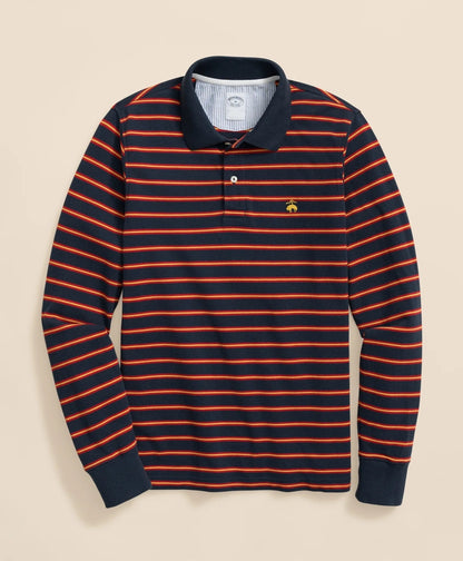 Golden Fleece® Stretch Supima® Long-Sleeve Striped Polo Shirt | Brooks Brothers online - US 4650