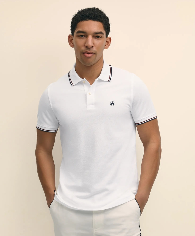 Golden Fleece® Supima® Tipped Polo Shirt | Brooks Brothers on sale