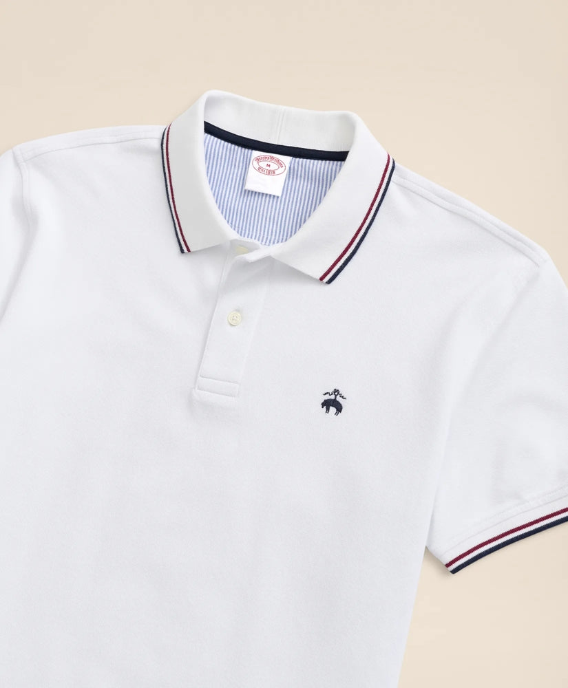 Golden Fleece® Supima® Tipped Polo Shirt | Brooks Brothers on sale