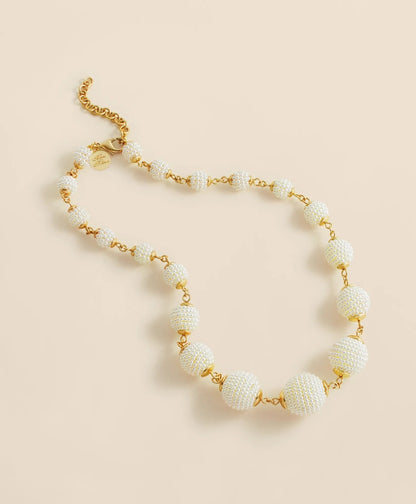 Gold-Toned Faux-Pearl-Sphere Necklace | Brooks Brothers for sale