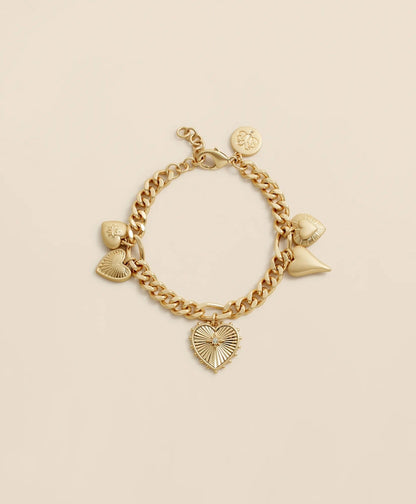 Gold-Toned Heart Charm Bracelet | Brooks Brothers on sale