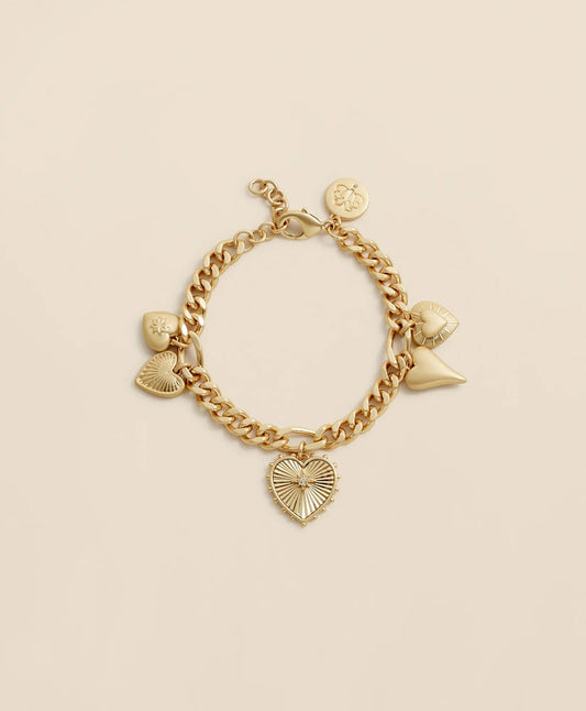 Gold-Toned Heart Charm Bracelet | Brooks Brothers on sale