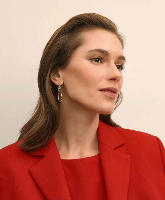 Gold-Toned Mariner Link Drop Hoop Earrings | Brooks Brothers for sale