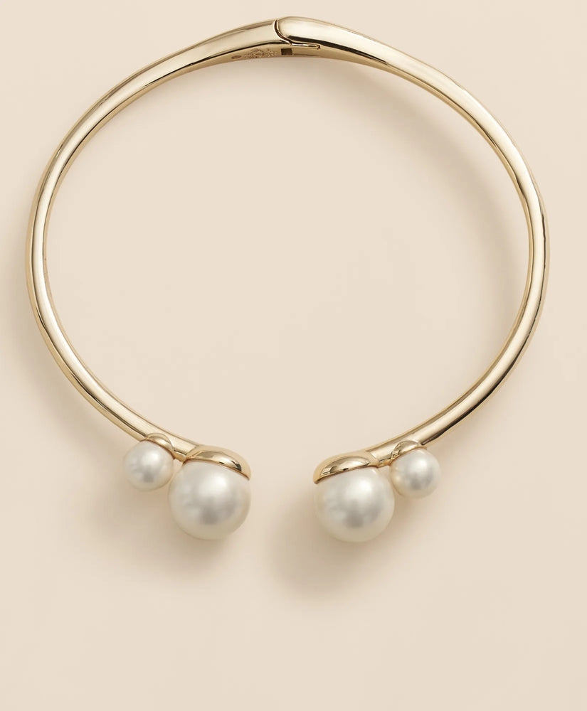 Gold-Tone Faux-Pearl Bangle | Brooks Brothers online shop