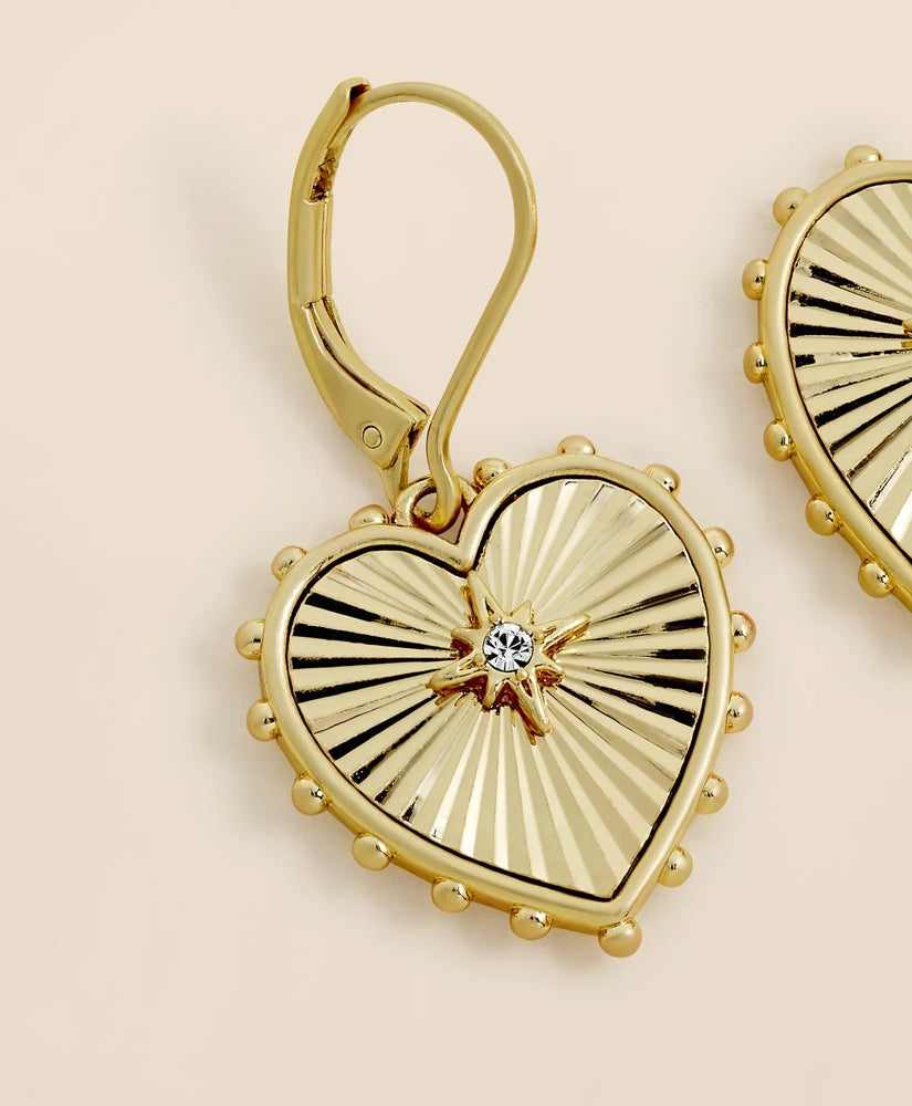 Heart Charm Gold-Toned Earrings | Brooks Brothers sale