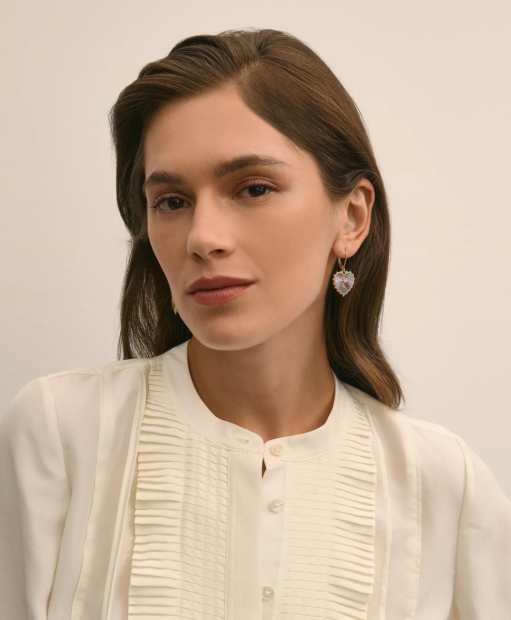 Heart Charm Gold-Toned Earrings | Brooks Brothers sale