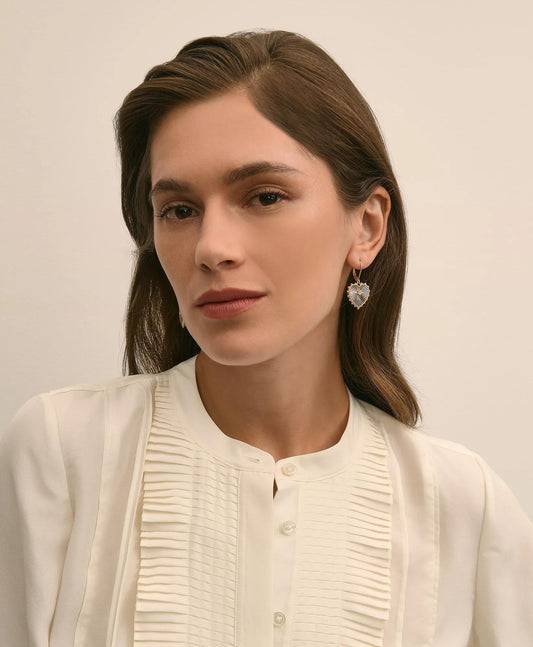 Heart Charm Gold-Toned Earrings | Brooks Brothers sale