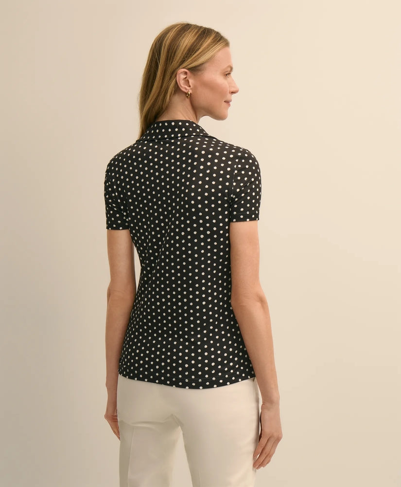 Jersey Dot-Print Polo Shirt | Brooks Brothers online