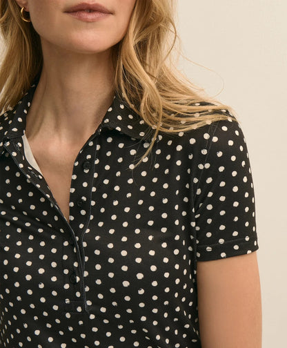 Jersey Dot-Print Polo Shirt | Brooks Brothers online
