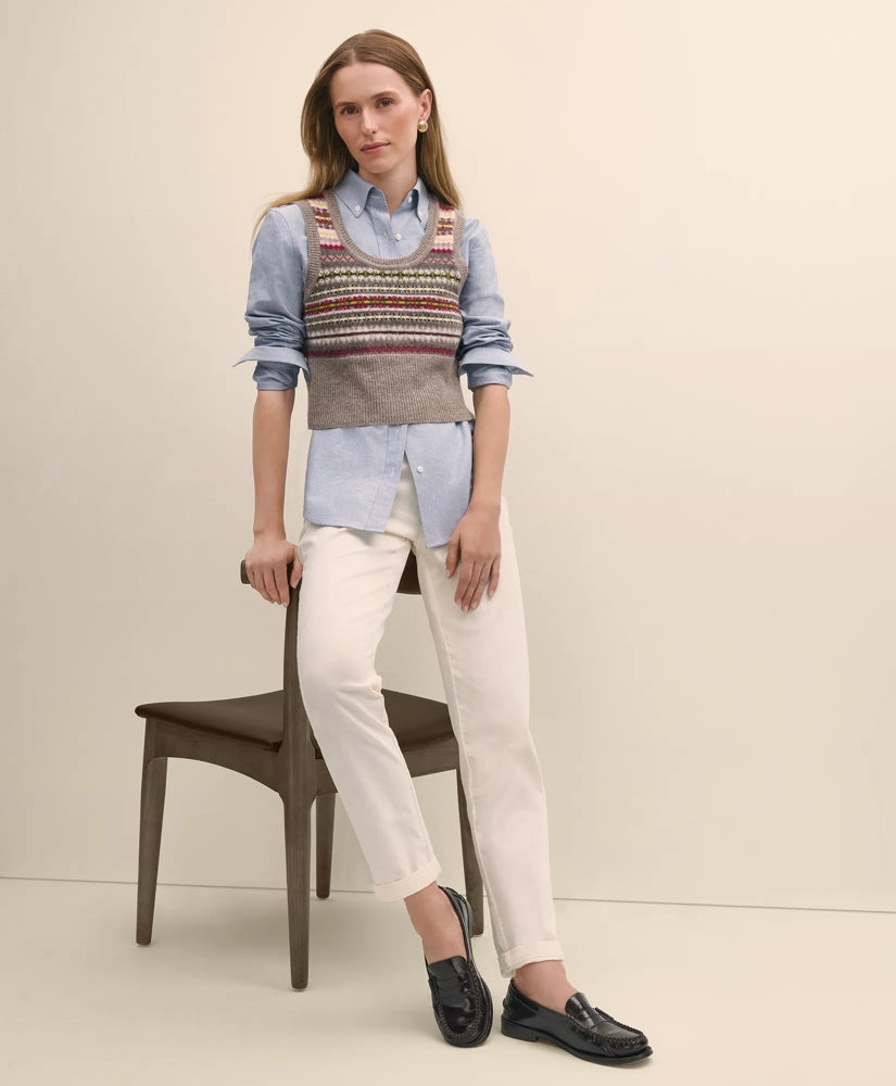 Lambswool Fair Isle Sweater Vest | Brooks Brothers online shop