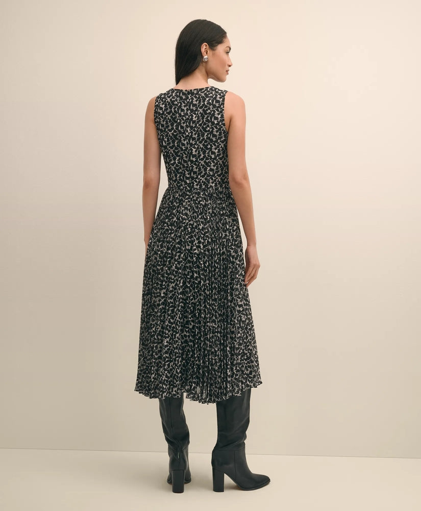 Leaf Motif Jacquard Dress | Brooks Brothers on sale