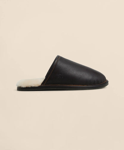 Leather Shearling Slippers | Brooks Brothers online