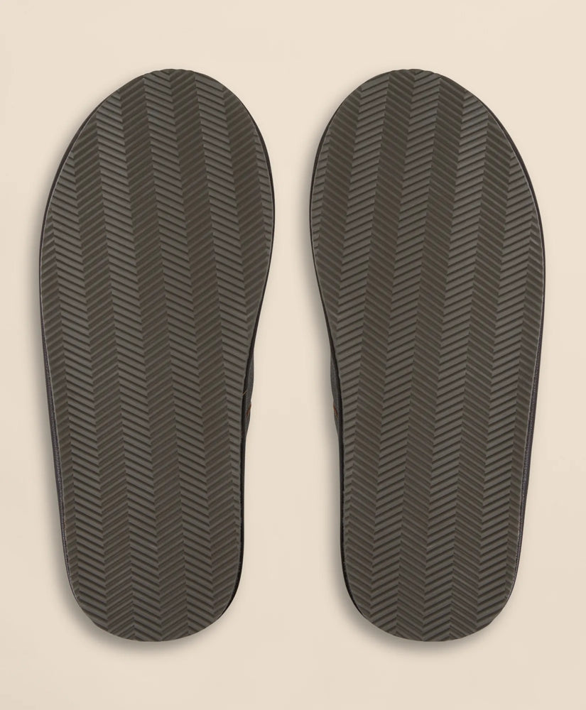 Leather Shearling Slippers | Brooks Brothers online