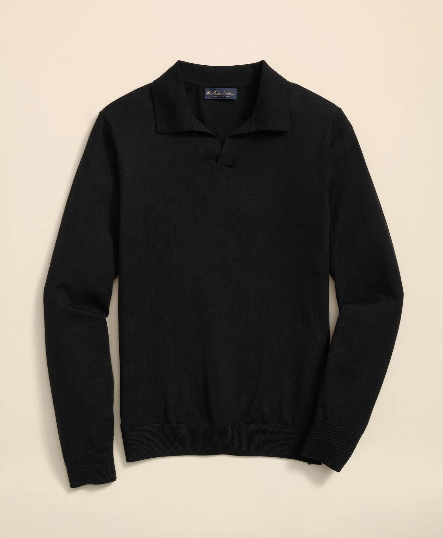 Lightweight Luxe All-Season Sweater, Johnny Collar | Brooks Brothers online