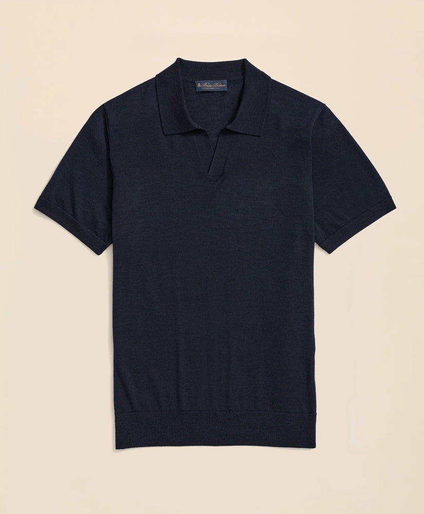 Lightweight Luxe All-Season Sweater, Johnny Collar | Brooks Brothers online shop - US 7208