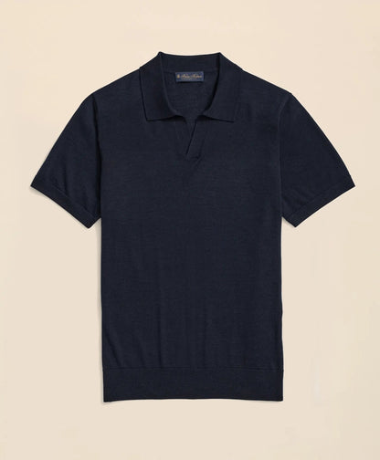 Lightweight Luxe All-Season Sweater, Johnny Collar | Brooks Brothers online shop - US 7208