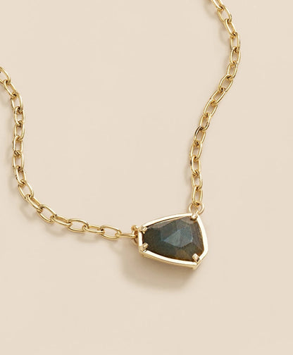 Loni Paul Asymmetrical Labradorite Bar Necklace in 14K Plated Gold | Brooks Brothers for sale