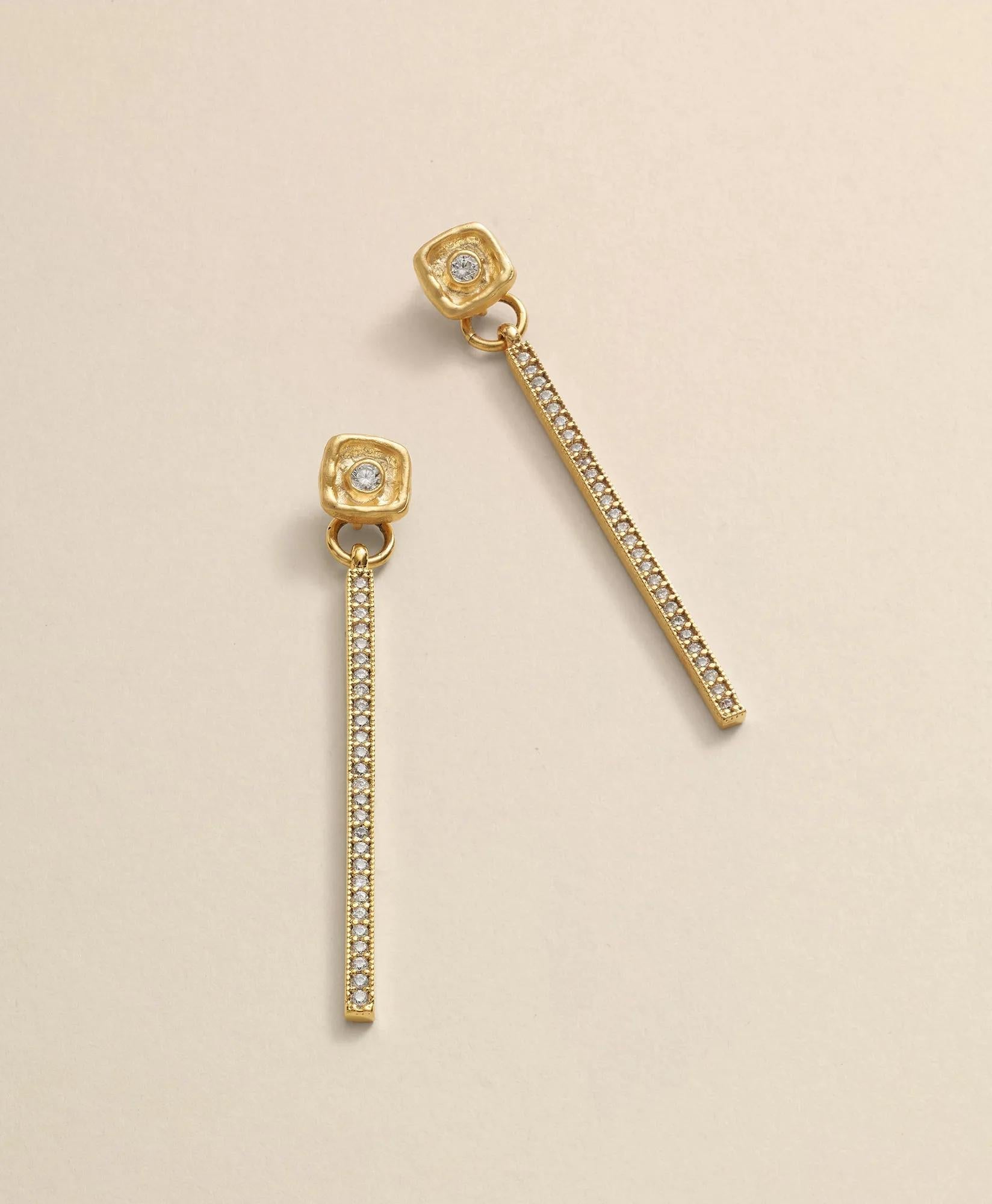 Loni Paul Crystal Bar Earrings in 14K Plated Gold | Brooks Brothers cheap