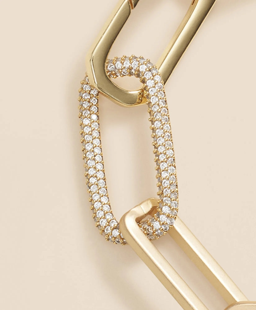 Loni Paul Gold Rectangle Paperclip Bracelet in 14K Plated Gold | Brooks Brothers sale