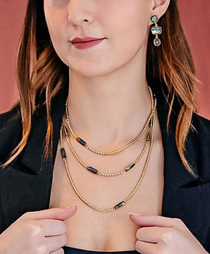 Loni Paul Labradorite Baguette Long Necklace in 14K Plated Gold | Brooks Brothers discount