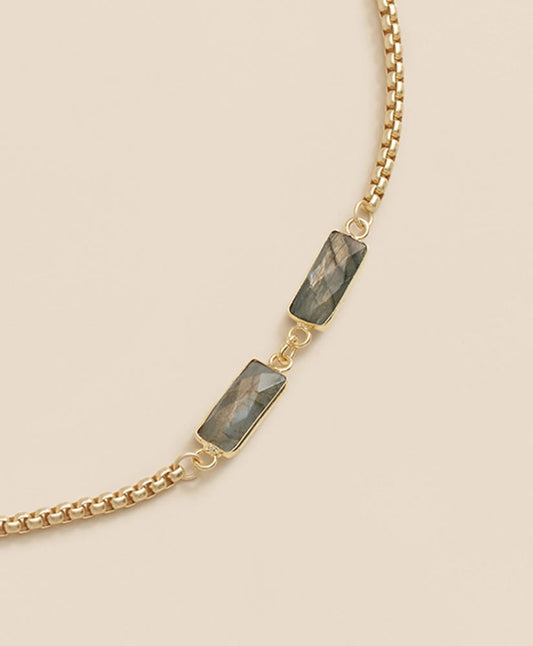 Loni Paul Labradorite Baguette Long Necklace in 14K Plated Gold | Brooks Brothers discount