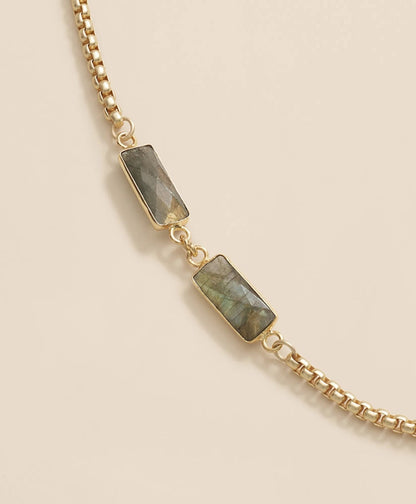 Loni Paul Labradorite Baguette Short Necklace in 14K Plated Gold | Brooks Brothers discount