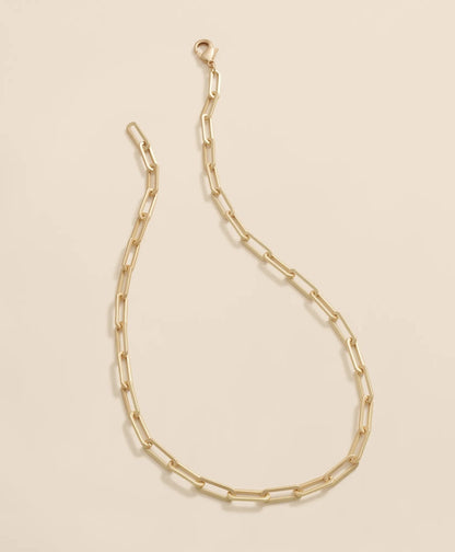 Loni Paul Paperclip Layering Chain in Matte 14K Plated Gold | Brooks Brothers online shop