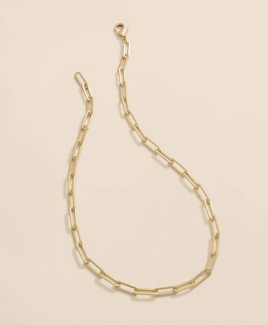 Loni Paul Paperclip Layering Chain in Matte 14K Plated Gold | Brooks Brothers online shop