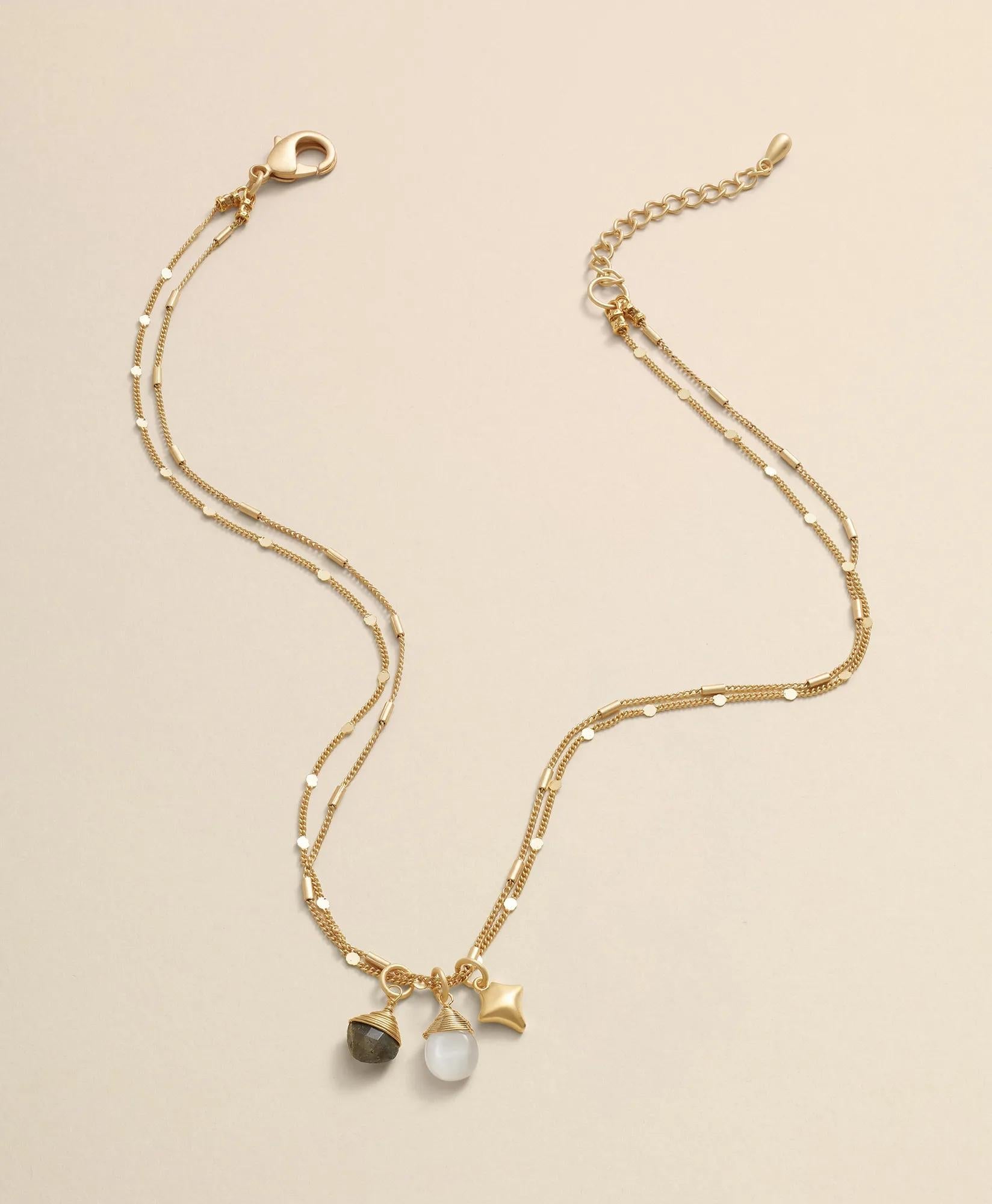 Loni Paul Two-Strand Charm Necklace in 14K Plated Gold | Brooks Brothers for sale