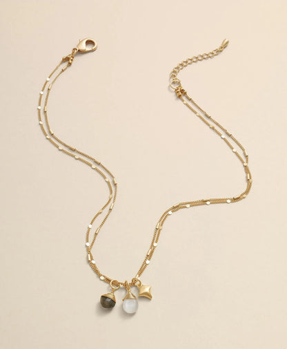 Loni Paul Two-Strand Charm Necklace in 14K Plated Gold | Brooks Brothers for sale