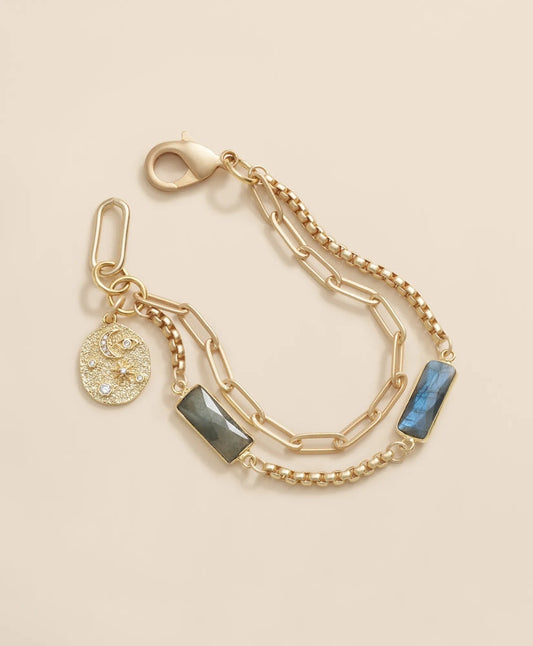 Loni Paul Two Strand Labradorite Bracelet in 14K Plated Gold | Brooks Brothers discount