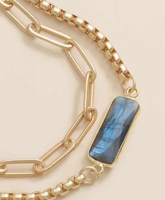 Loni Paul Two Strand Labradorite Bracelet in 14K Plated Gold | Brooks Brothers discount