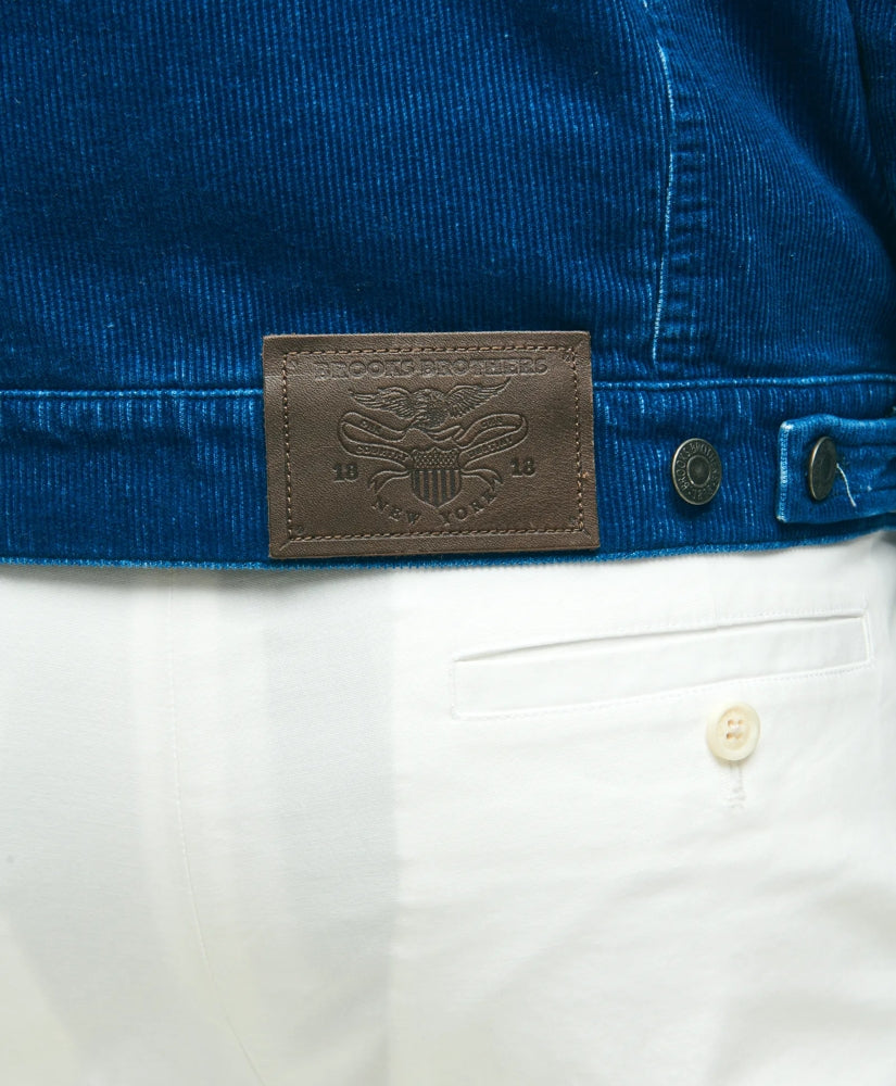 Medium Wale Corduroy Indigo Trucker Jacket | Brooks Brothers online