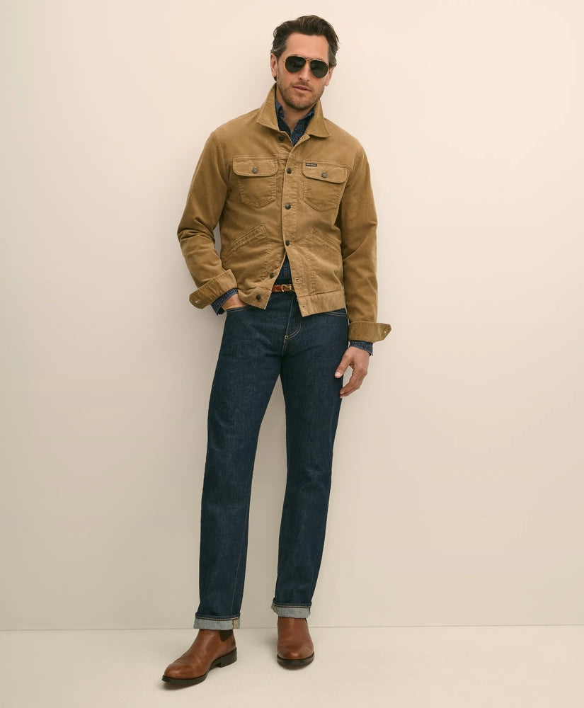 Medium Wale Corduroy Trucker Jacket | Brooks Brothers online